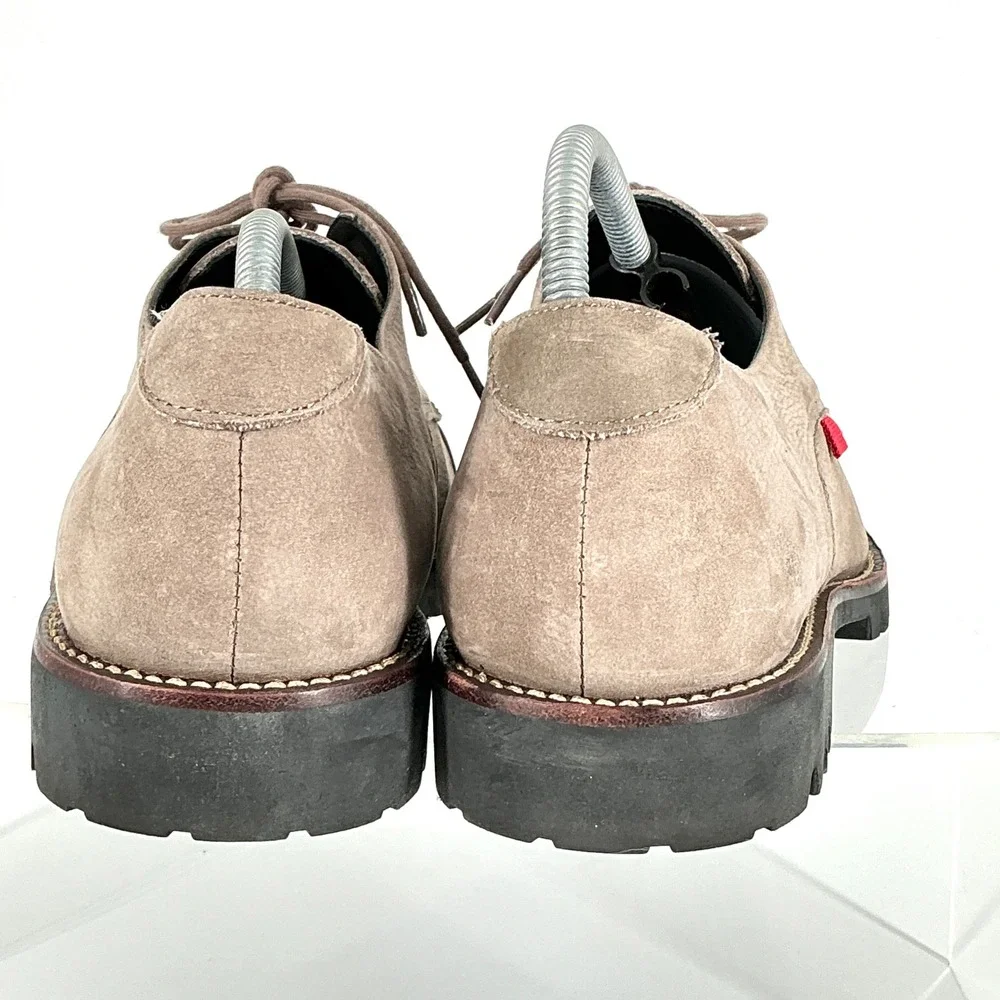 Marc Joseph New York William St 2.0 Mens 9 Taupe Leather Cap‎ Toe Lug Oxfords